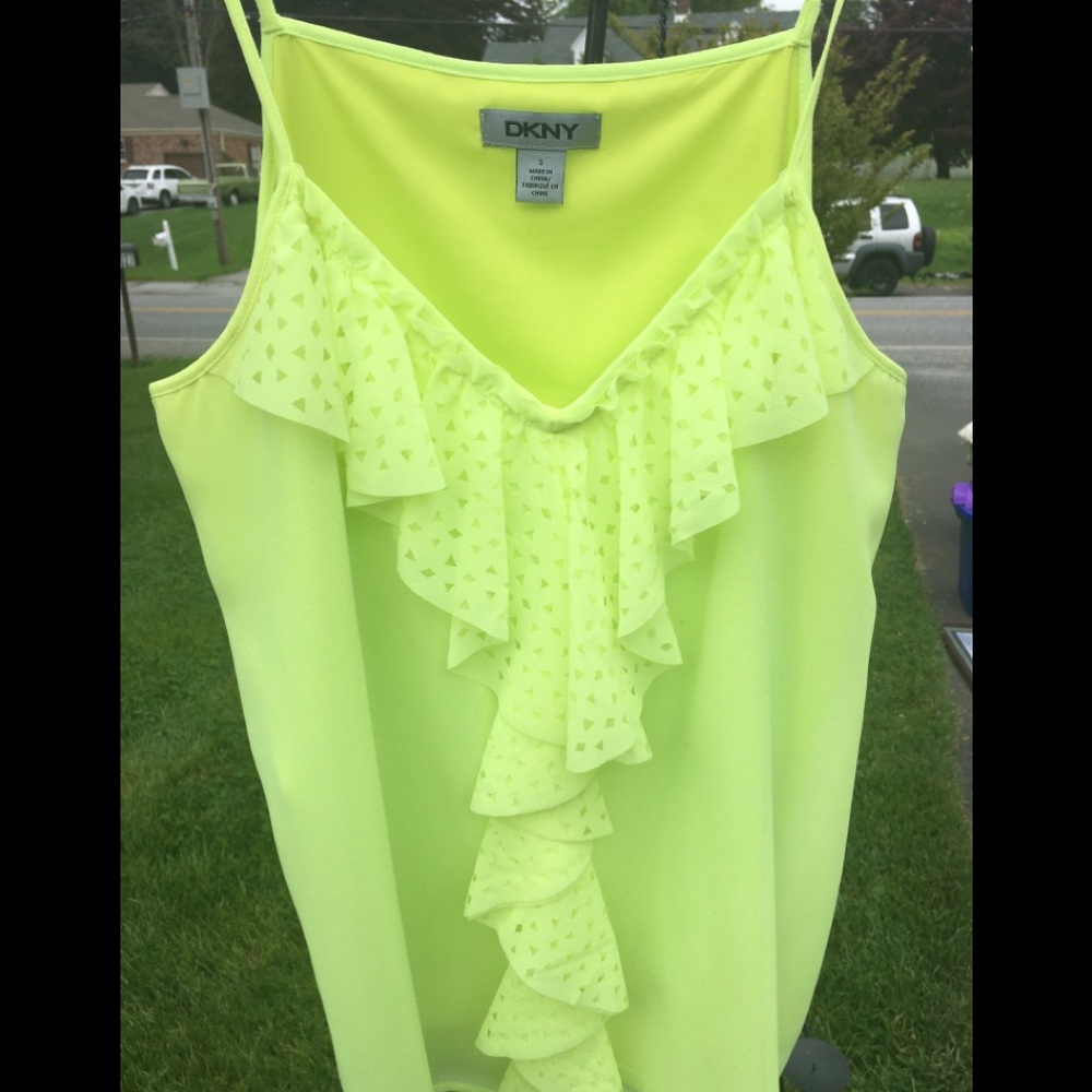 DKNY lime green sleeveless tank.  NWOT